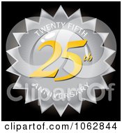 Clipart Shiny Twenty Fifth Anniversary Badge Royalty Free Illustration