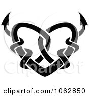 Poster, Art Print Of Tribal Heart Black And White 5