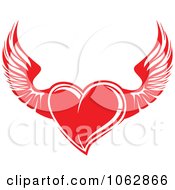 Poster, Art Print Of Red Winged Heart