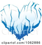 Clipart Icy Heart Royalty Free Vector Illustration