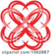 Clipart Circle Of Red Hearts 3 Royalty Free Vector Illustration