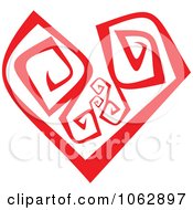 Clipart Red Swirl Heart 1 Royalty Free Vector Illustration