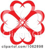 Clipart Circle Of Red Hearts 5 Royalty Free Vector Illustration