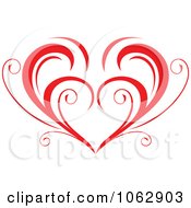 Poster, Art Print Of Floral Red Heart 5