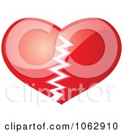 Clipart 3d Broken Heart Royalty Free Vector Illustration