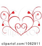 Poster, Art Print Of Floral Red Heart 13