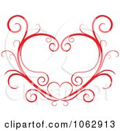 Poster, Art Print Of Floral Red Heart 11