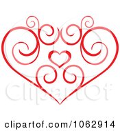 Poster, Art Print Of Floral Red Heart 9