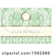 Poster, Art Print Of Green Floral Save The Date Background