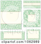 Poster, Art Print Of Green Floral Frames Digital Collage