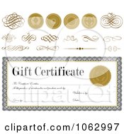 Clipart Gift Certificate Design Elements 3 Royalty Free Vector Illustration by BestVector