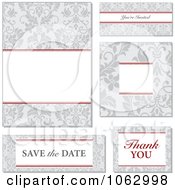 Poster, Art Print Of Gray Victorian Wedding Design Elements Digital Collage