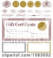Clipart Gift Certificate Design Elements 2 Royalty Free Vector Illustration