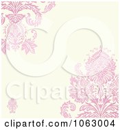 Poster, Art Print Of Floral Pink Victorian Invitation Background