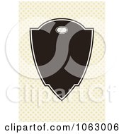 Clipart Black Shield And Tan Background Royalty Free Vector Illustration