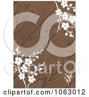 Poster, Art Print Of White Blossoms And Wood Invitation Background