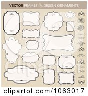 Clipart Frames Digital Collage Royalty Free Vector Illustration