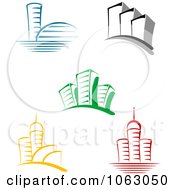 Clipart Skyscrapers Digital Collage 7 Royalty Free Vector Illustration