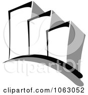 Clipart Black And White Skyscraper Logo 6 Royalty Free Vector Illustration