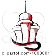 Clipart Red Skyscraper Logo 4 Royalty Free Vector Illustration