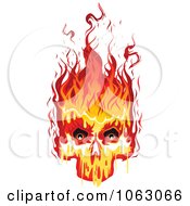 Poster, Art Print Of Fiery Skull 3
