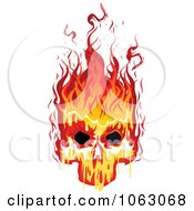 Clipart Fiery Skull 1 Royalty Free Vector Illustration