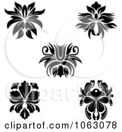 Poster, Art Print Of Black And White Flourishes Digital Collage 8