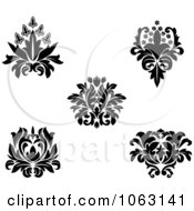 Poster, Art Print Of Black And White Flourishes Digital Collage 9