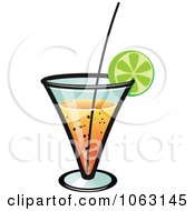 Clipart Orange Cocktail Royalty Free Vector Illustration
