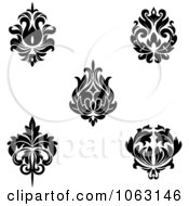 Poster, Art Print Of Black And White Flourishes Digital Collage 12