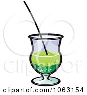 Clipart Green Cocktail Royalty Free Vector Illustration