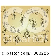 Clipart Flourishes Digital Collage 2 Royalty Free Vector Illustration