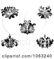 Poster, Art Print Of Black And White Flourishes Digital Collage 11