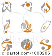 Clipart Abstract Design Element Logos Digital Collage 14 Royalty Free Vector Illustration