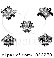 Poster, Art Print Of Black And White Flourishes Digital Collage 10