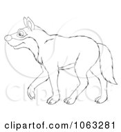 Clipart Wolf Outline Royalty Free Illustration