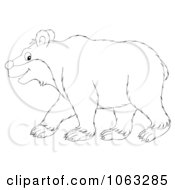 Clipart Bear Outline Royalty Free Illustration