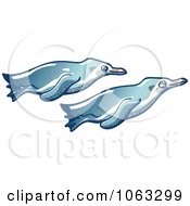 Poster, Art Print Of Penguin Pair Swimming