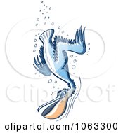 Poster, Art Print Of Pelican Diving