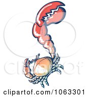 Clipart Crab With A Big Pincher Royalty Free Vector Illustration