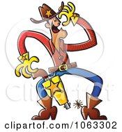 Clipart Jolly Cowboy Royalty Free Vector Illustration