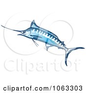 Clipart Leaping Marlin Royalty Free Vector Illustration by Zooco