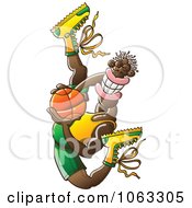 Poster, Art Print Of Flexible Black Basketball Player