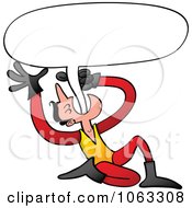 Poster, Art Print Of Man Swallowing A Word Balloon