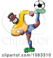 Poster, Art Print Of Flexible Black Soccer Player