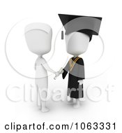 Poster, Art Print Of 3d Ivory College Graduate Receiving A Certificate
