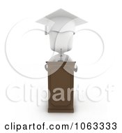 Clipart 3d Ivory Child Graduate With A Medal Royalty Free CGI Illustration