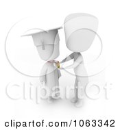 Clipart 3d Ivory Child Graduate Receiving A Medal Royalty Free CGI Illustration