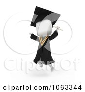 3d Ivory College Graduate Leaping