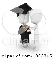 Poster, Art Print Of 3d Ivory College Graduate Receiving A Medal